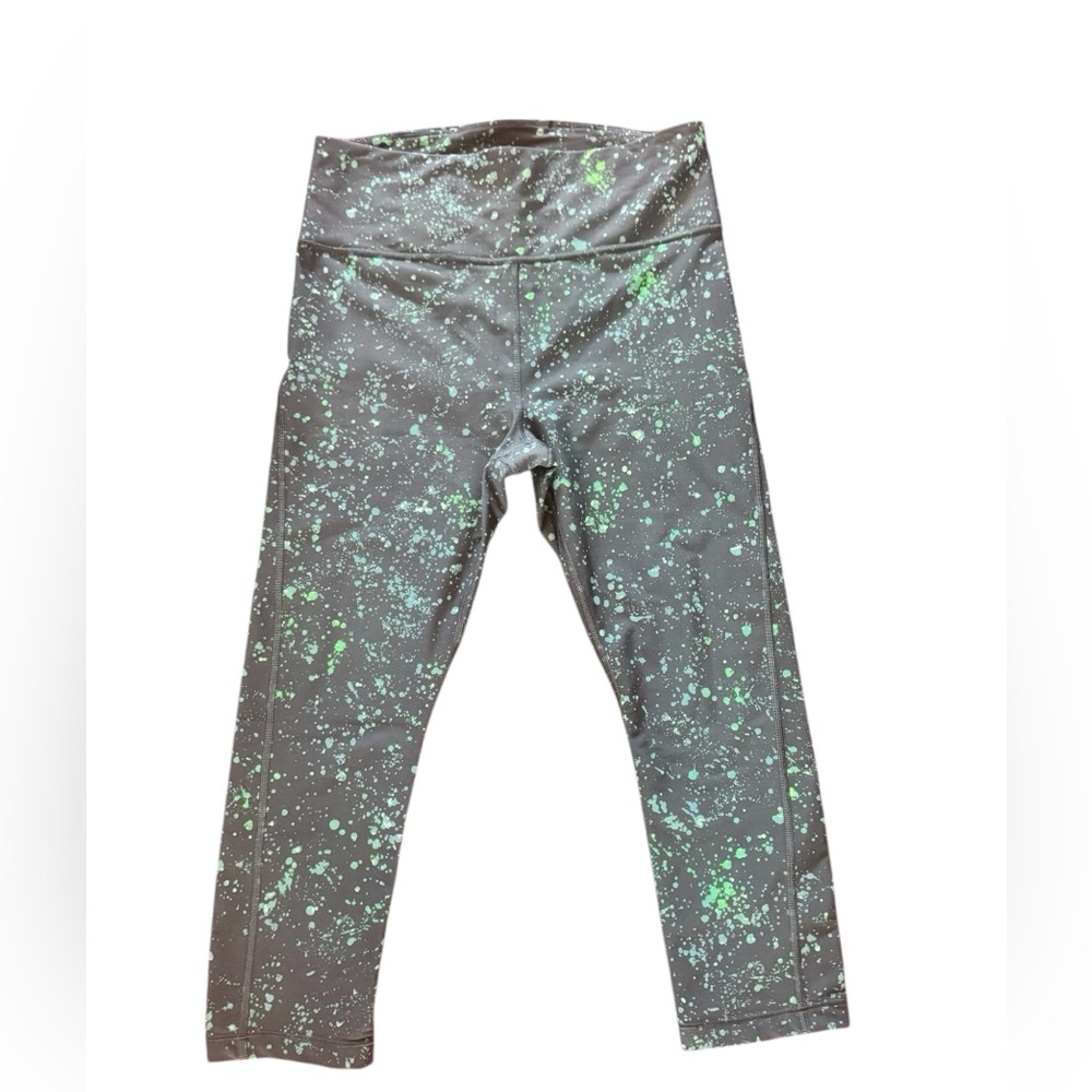Athleta Ultimate Stash Pocket Splatter Capri, Oceanic Teal - Picture 7 of 10